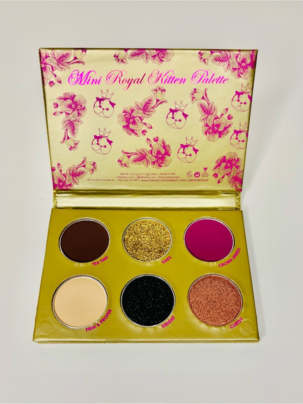 Winky Lux Mini Royal Kitten Eyeshadow Palette - Brand New No Box